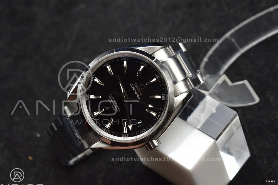 On Terra Best A8500 VSF Black Edition Vertical 1:1 SS Dial Bracelet SS Aqua 150M 1218